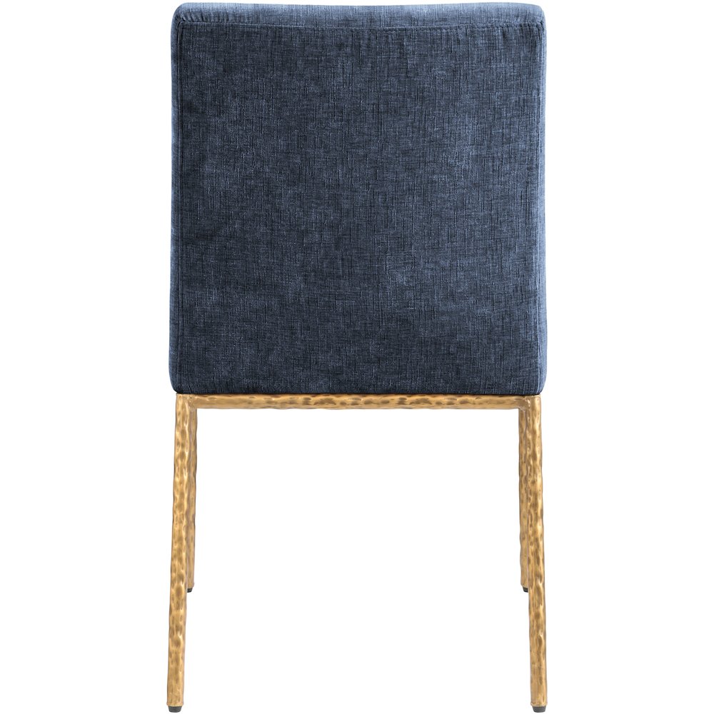 Reeves Navy Chenille Fabric Upholstered Dining Side Chair, Set of 2