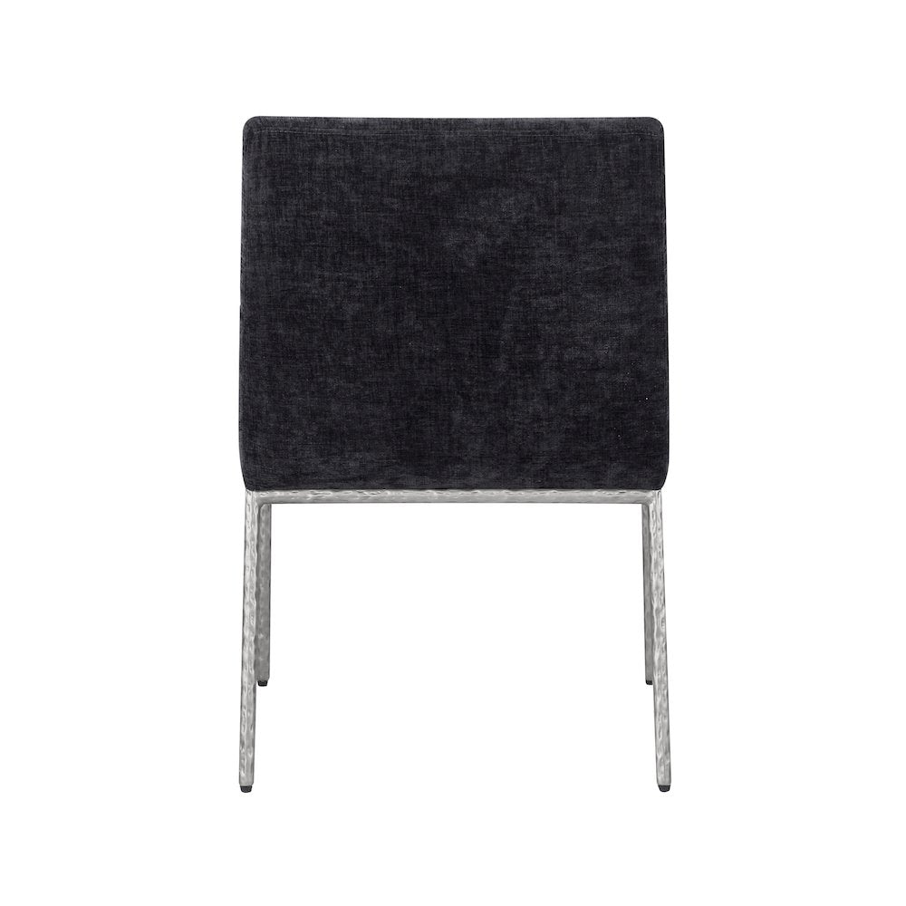 Reeves Black Chenille Fabric Dining Chair, Set of 2
