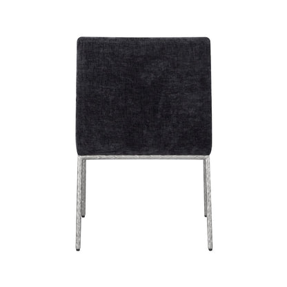 Reeves Black Chenille Fabric Dining Chair, Set of 2
