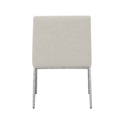 Reeves Cream Chenille Fabric Dining Chair, Set of 2