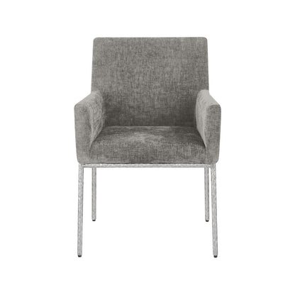 Reeves Grey Chenille Fabric Dining Chair, Set of 2