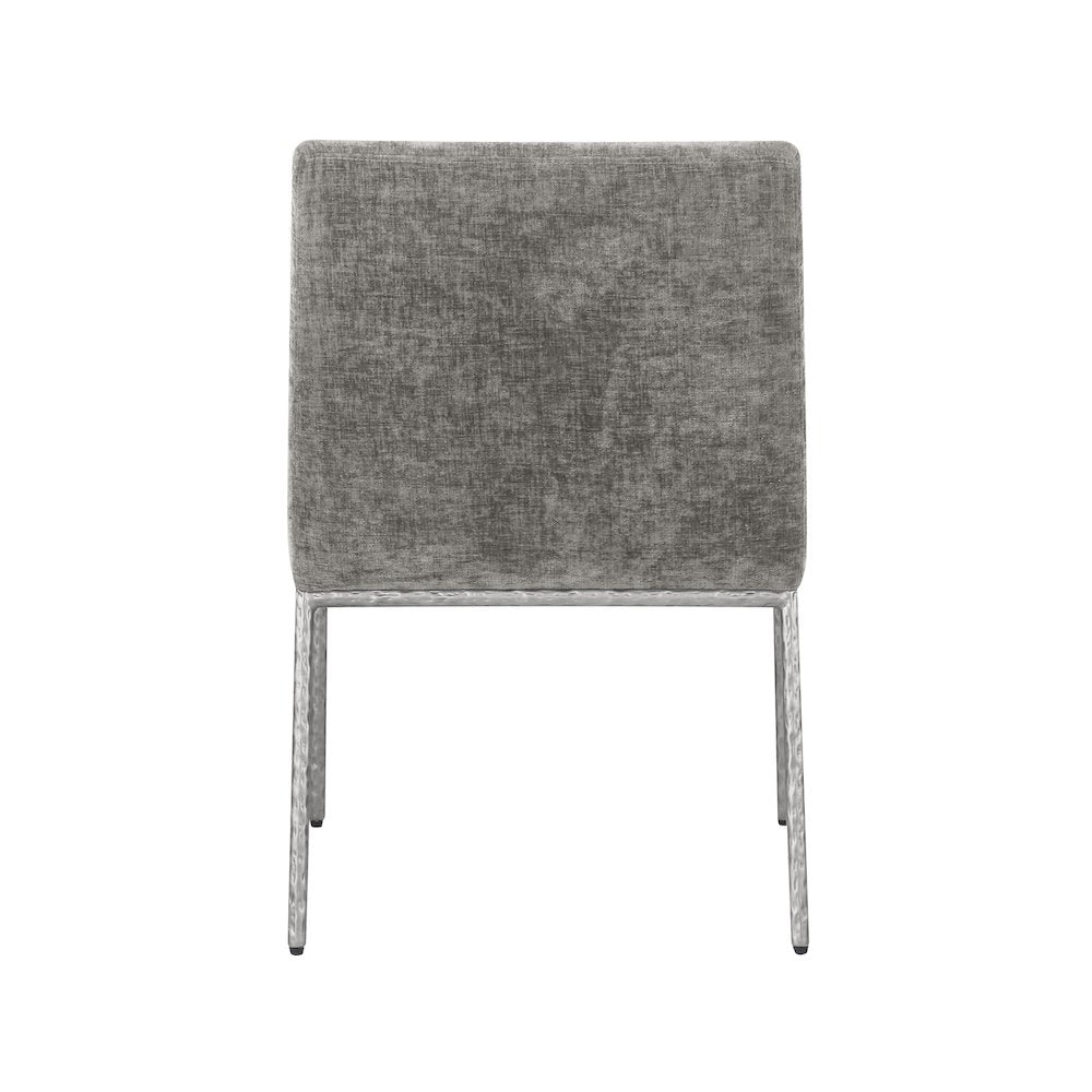 Reeves Grey Chenille Fabric Dining Chair, Set of 2