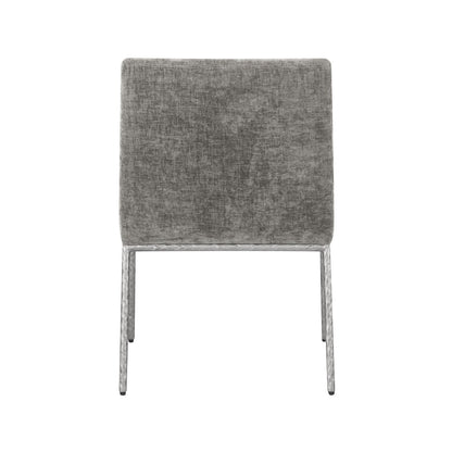 Reeves Grey Chenille Fabric Dining Chair, Set of 2