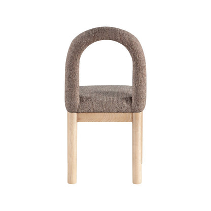 Conrad Brown Linen Textured Fabric Dining Chair