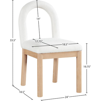 Conrad Cream Linen Textured Fabric Dining Chair