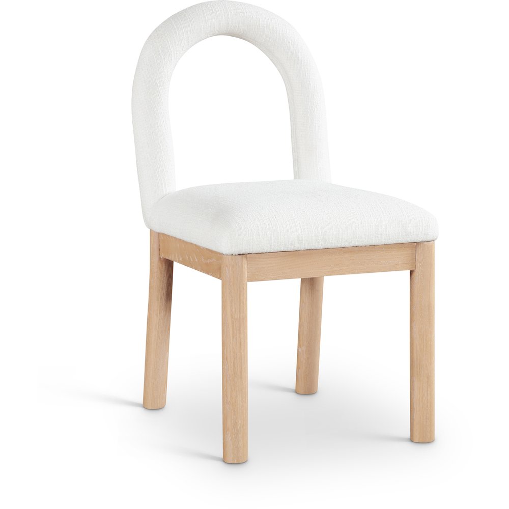 Conrad Cream Linen Textured Fabric Dining Chair