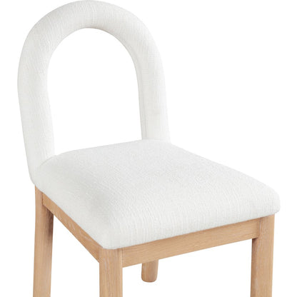 Conrad Cream Linen Textured Fabric Dining Chair