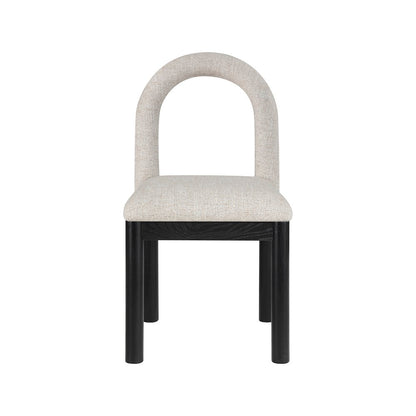 Conrad Beige Linen Textured Fabric Dining Chair