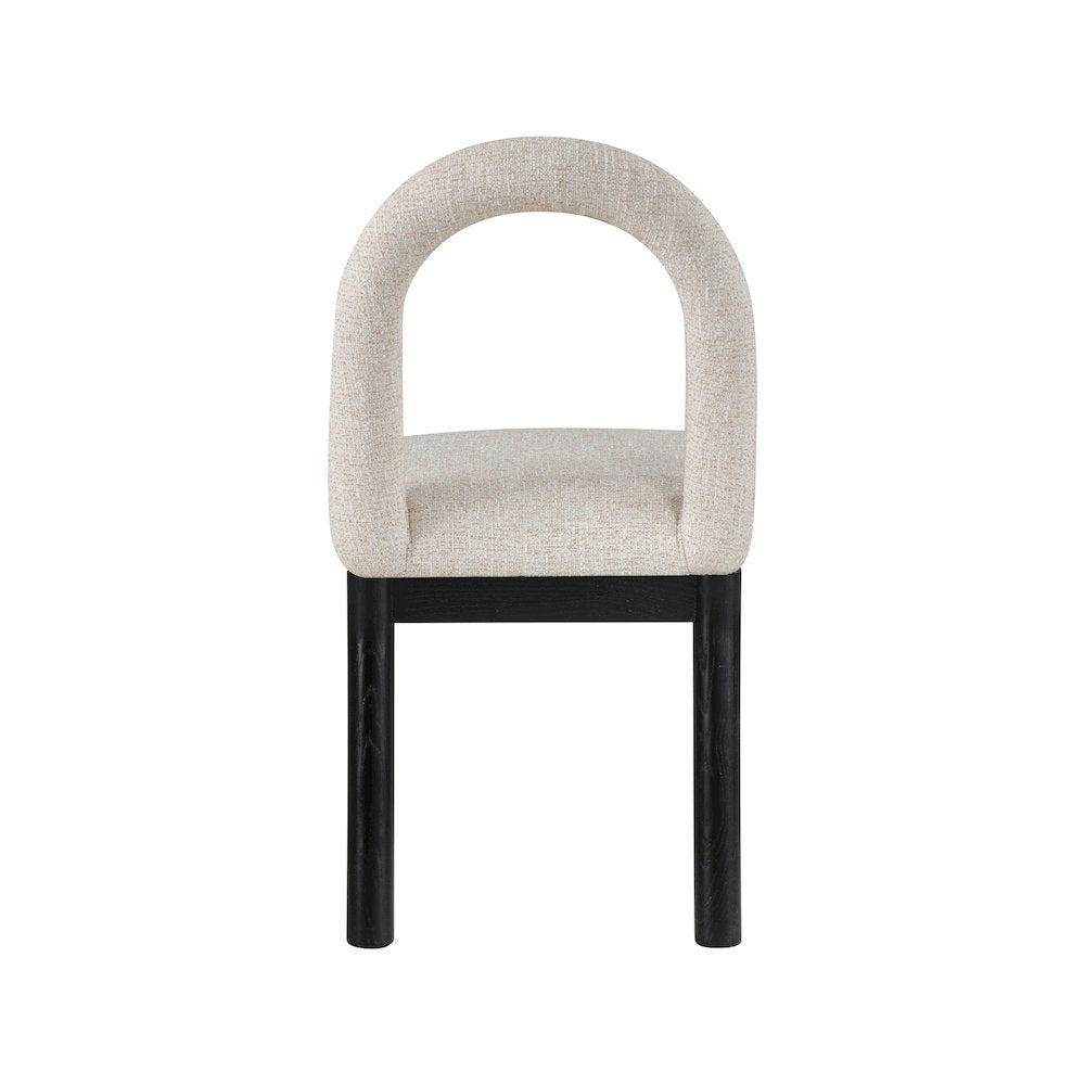 Conrad Beige Linen Textured Fabric Dining Chair