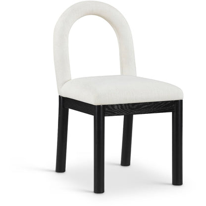 Conrad Cream Linen Textured Fabric Dining Chair