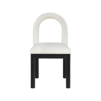Conrad Cream Linen Textured Fabric Dining Chair