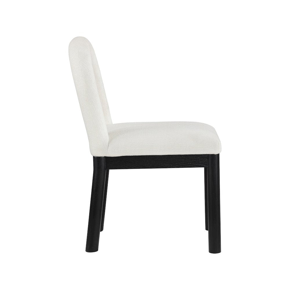 Conrad Cream Linen Textured Fabric Dining Chair