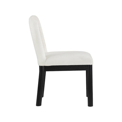 Conrad Cream Linen Textured Fabric Dining Chair