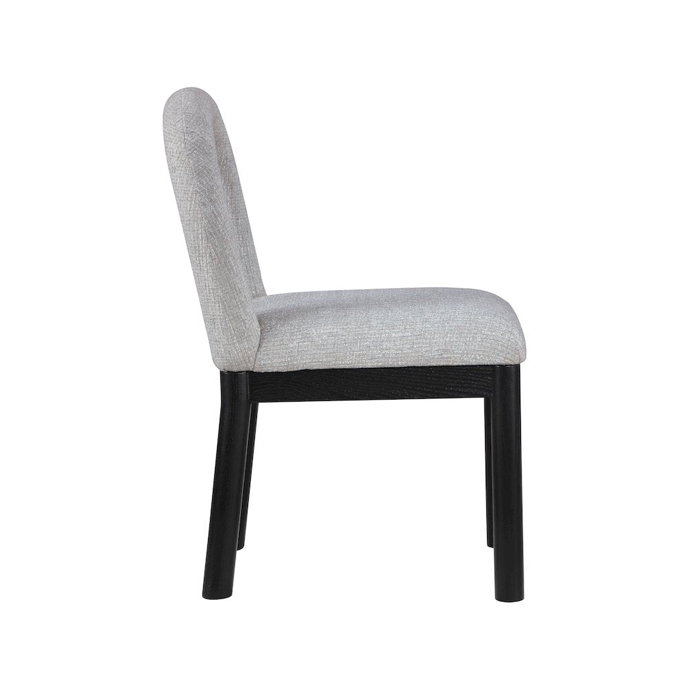 Conrad Grey Linen Textured Fabric Dining Chair