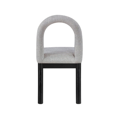 Conrad Grey Linen Textured Fabric Dining Chair