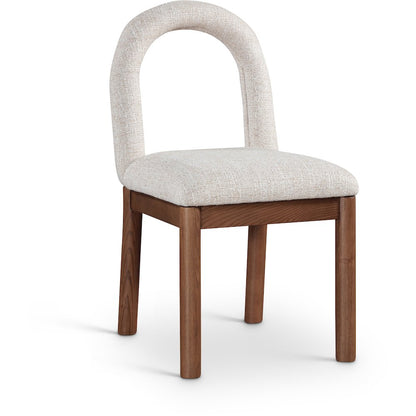 Conrad Beige Linen Textured Fabric Dining Chair