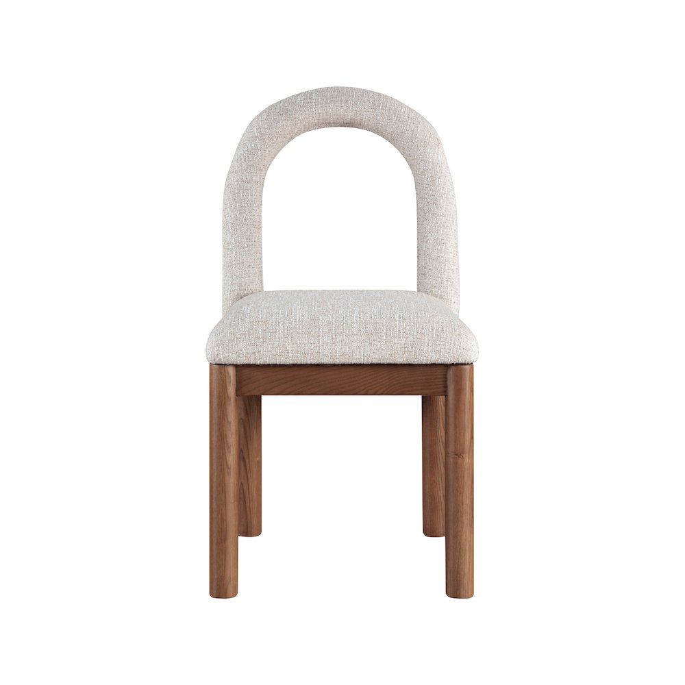 Conrad Beige Linen Textured Fabric Dining Chair