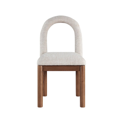 Conrad Beige Linen Textured Fabric Dining Chair