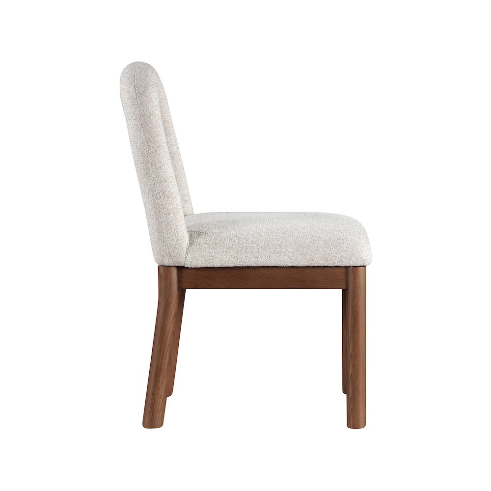 Conrad Beige Linen Textured Fabric Dining Chair