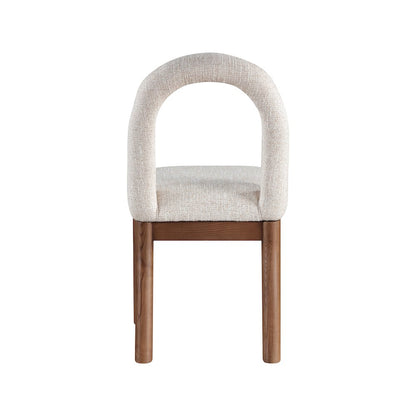 Conrad Beige Linen Textured Fabric Dining Chair