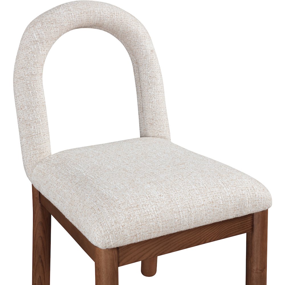 Conrad Beige Linen Textured Fabric Dining Chair