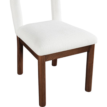 Conrad Cream Linen Textured Fabric Dining Chair