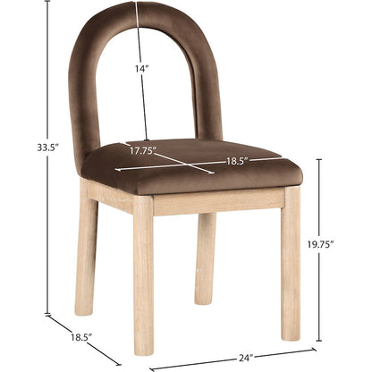 Conrad Brown Velvet Dining Chair