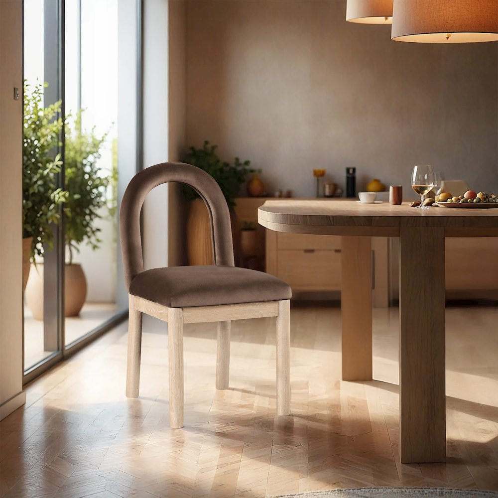 Conrad Brown Velvet Dining Chair