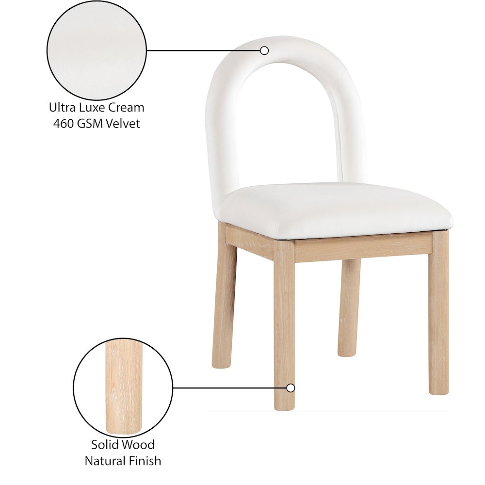 Conrad Cream Velvet Dining Chair