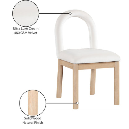 Conrad Cream Velvet Dining Chair