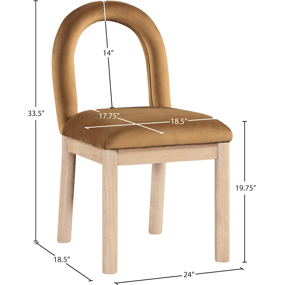 Conrad Saddle Velvet Dining Chair