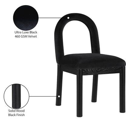 Conrad Black Velvet Dining Chair