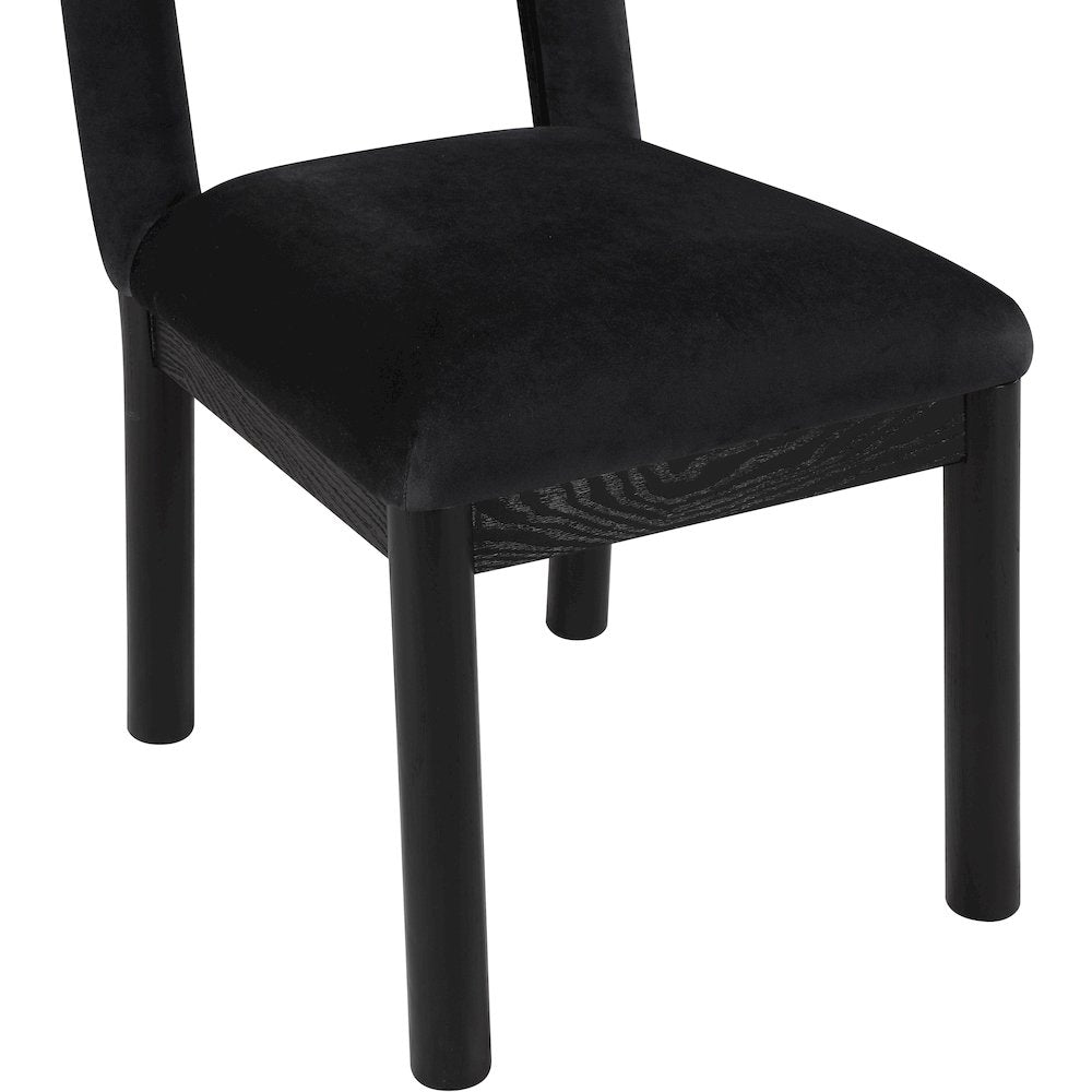 Conrad Black Velvet Dining Chair