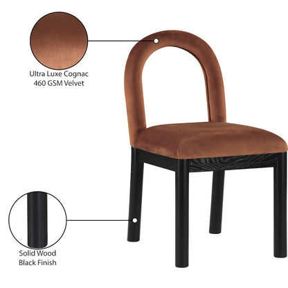 Conrad Cognac Velvet Dining Chair