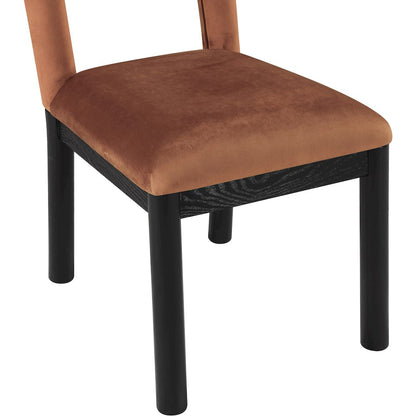 Conrad Cognac Velvet Dining Chair