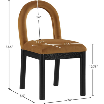 Conrad Saddle Velvet Dining Chair