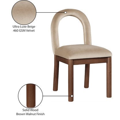 Conrad Beige Velvet Dining Chair