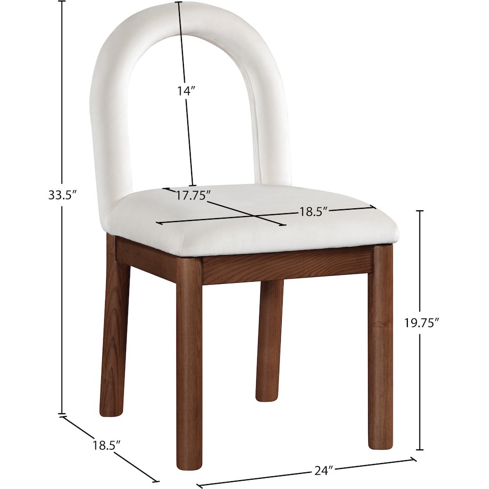 Conrad Cream Velvet Dining Chair