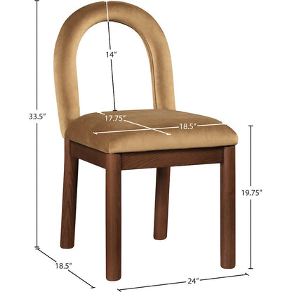Conrad Saddle Velvet Dining Chair