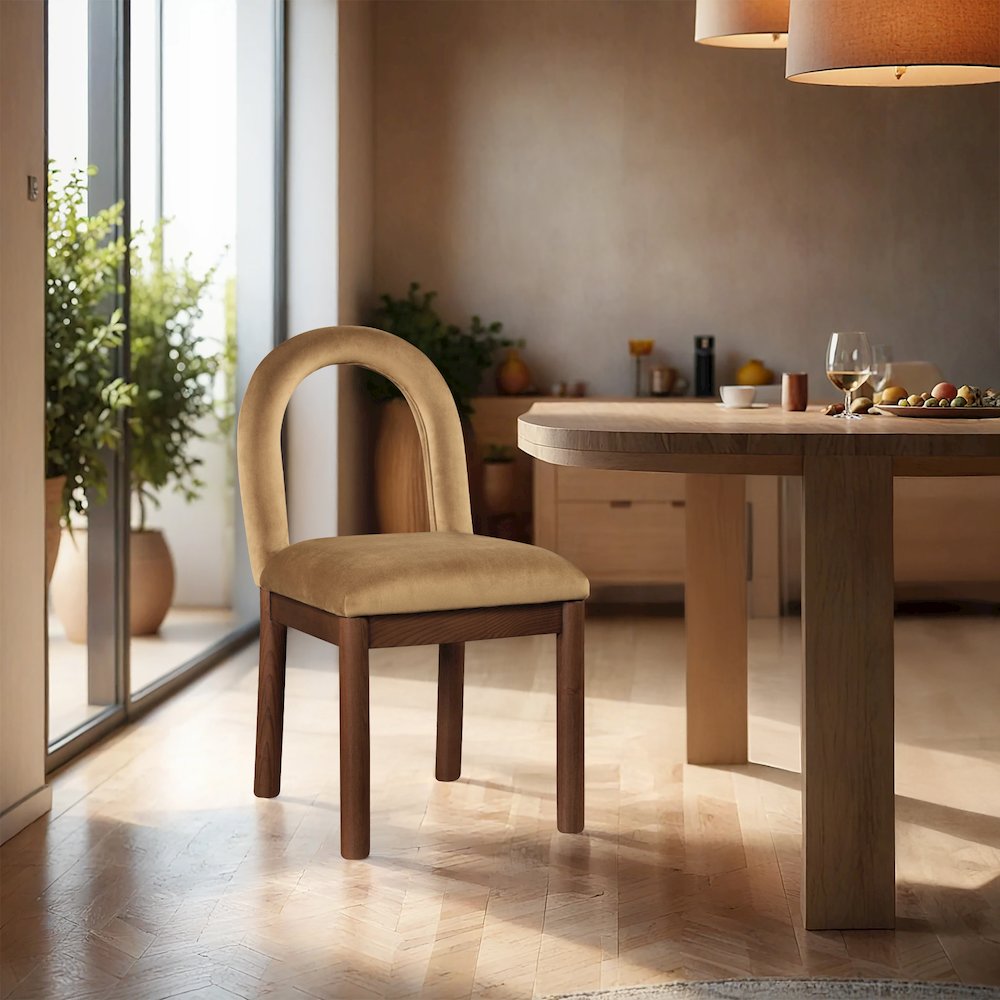 Conrad Saddle Velvet Dining Chair