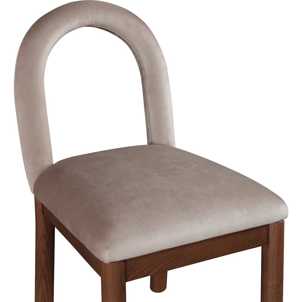 Conrad Taupe Velvet Dining Chair