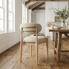 Stained Taupe Vegan Leather Upholstered Dining Side Chair Set with Ash Wood Legs