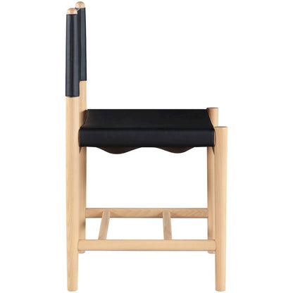 Rawlins Black Vegan Leather Upholstered Dining Chair, Set of 2