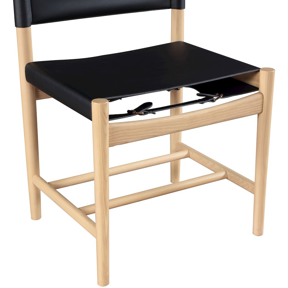 Rawlins Black Vegan Leather Upholstered Dining Chair, Set of 2
