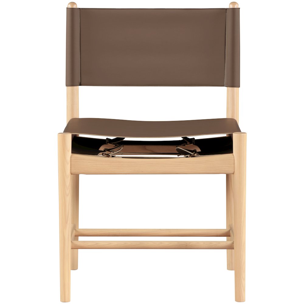 Rawlins Brown Vegan Leather Upholstered Dining Chair, Set of 2