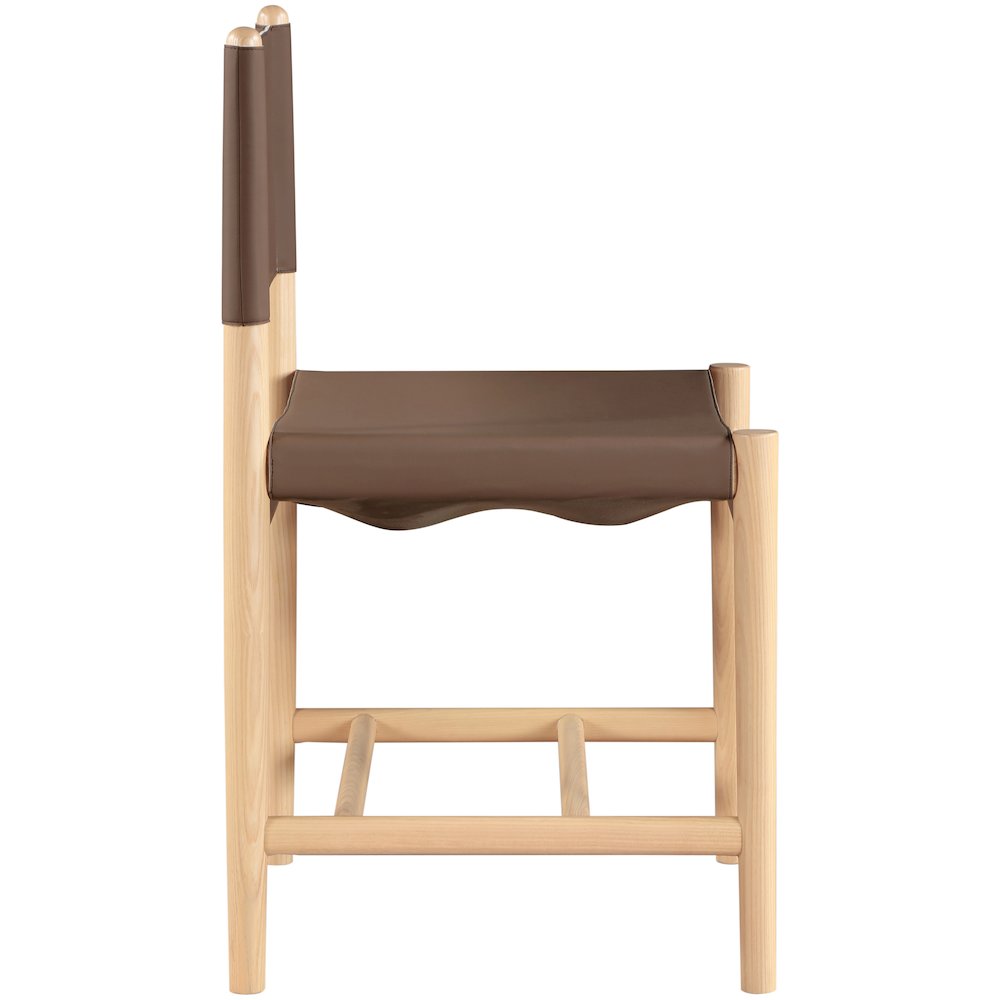 Rawlins Brown Vegan Leather Upholstered Dining Chair, Set of 2