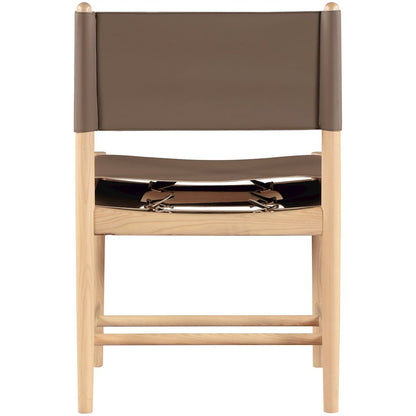 Rawlins Brown Vegan Leather Upholstered Dining Chair, Set of 2
