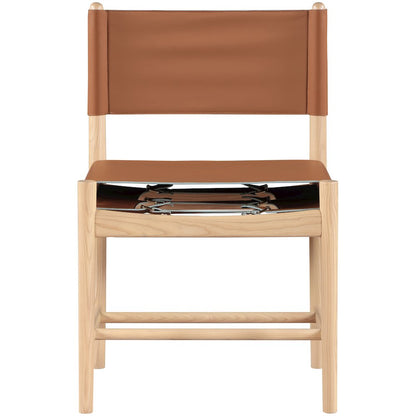 Rawlins Cognac Vegan Leather Upholstered Dining Chair, Set of 2