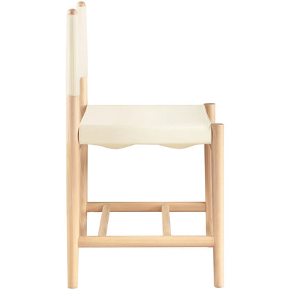 Rawlins Cream Vegan Leather Upholstered Dining Chair, Set of 2