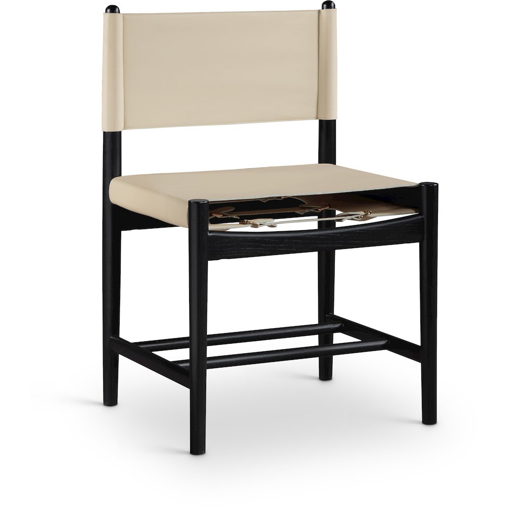 Rawlins Beige Vegan Leather Upholstered Dining Chair, Set of 2